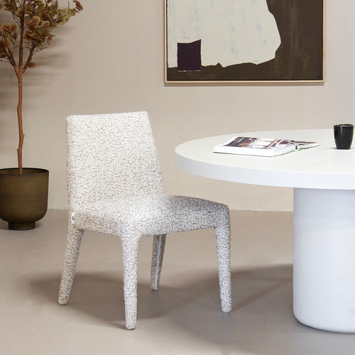 DÉJA Living Eetkamerstoel Méline - Stof - Taupe - Set van 2 - vtwonen shop