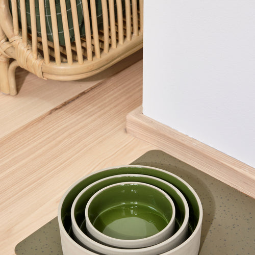 OYOY Hondenkom Sia 17 x 17 x 6 cm – Groen keramiek