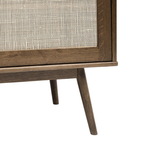 Rebellenclub Dressoir Yass - Smoked Eiken met Rattan - vtwonen shop