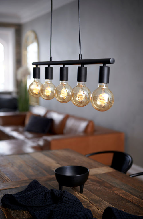 Nordlux Paco Hanglamp - 5-lichts E27 - Zwart