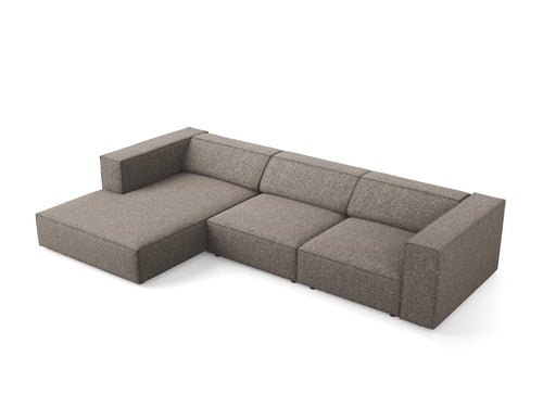 Cosmopolitan Design linker hoekbank Arendal 4-zits, chenille, grijs - 166x284x70cm