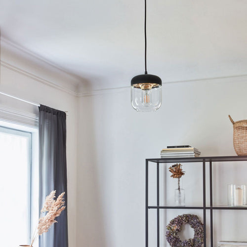 Umage Acorn hanglamp zwart met brass - met koordset zwart - Ø 14 cm - vtwonen shop