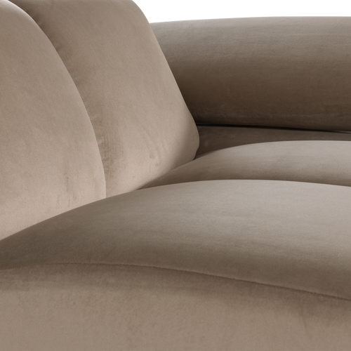 WOOOD 1-zits bank arm rechts Mojo - Velvet - Khaki - 74x124x97
