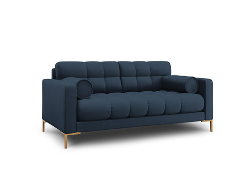 Cosmopolitan Design Bank Bali 2-zits, structurele stof, blauw - 96x152x75cm
