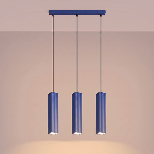 Sollux Lighting Hanglamp RAYO 3L ultramarijn - 45x6x98cm