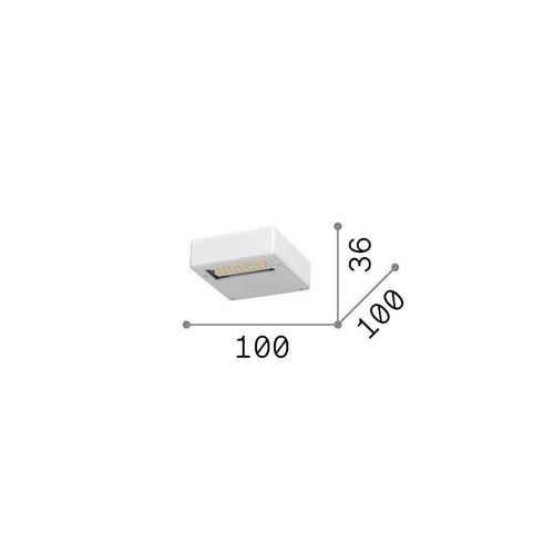 Ideal Lux TAB Geïntegreerde LED-wandlamp, zwart, 2450lm, 3000K