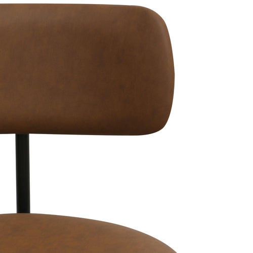 Furnhouse bureaustoel Roxy - Donkerbruin - Kunstleer - 57x56x74