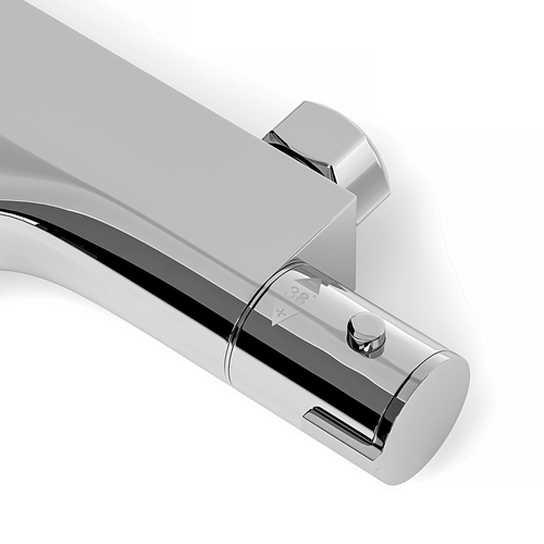 LOMAZOO thermostatische badkraan - chroom - 15 cm