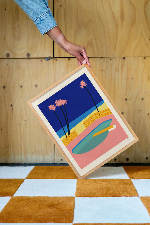 Rosi Feist - Malibu Beach - PSTR studio Kunst Poster