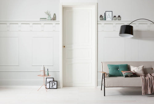 Sanders & Sanders fotobehang paneel wit - 100 x 250 cm - 611909