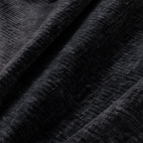 Sia Home - Rechte bank MYRA - Fluweel met patroon - Donker antraciet - 310cm - vtwonen shop