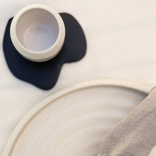 S|P Collection - Glasonderzetter organisch zwart Charm - Set van 4