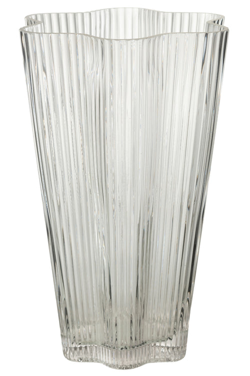 J-Line vaas Clara - glas - transparant - large