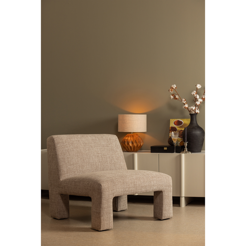 WOOOD fauteuil Lavid - Polyester - Naturel - 73x74x84 - vtwonen shop