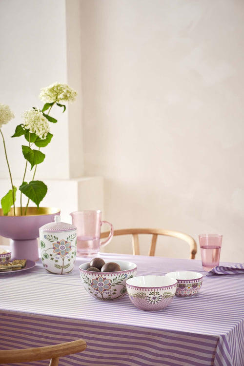 Pip Studio - Schalen - Lily & Lotus - Tiles - Lila - 15 cm - Set van 6