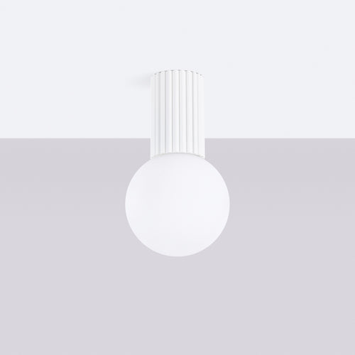 Sollux Lighting Plafondlamp HALO wit IP44 - 12x12x21cm