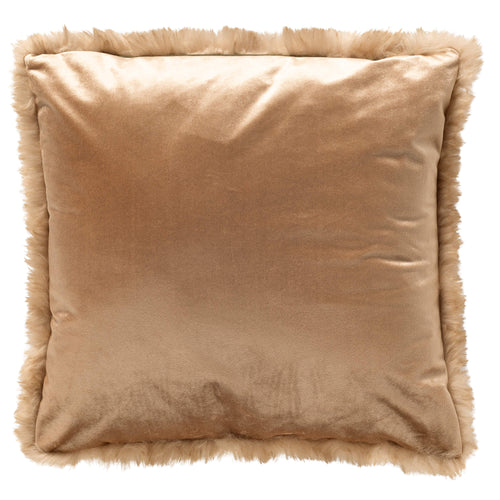 JOSH - kussenhoes 45x45 cm - imitatiebont - Cornstalk - bruin