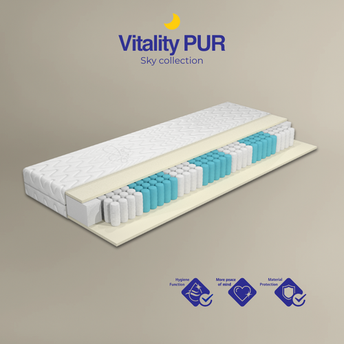 Vitality Pur - Sky Comfort Matras - 7-zone pocketvering - Medium