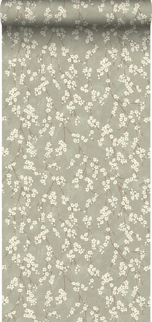 Borastapeter behang bloesemtak groen - 53 cm x 10.05 m - 660358 - vtwonen shop