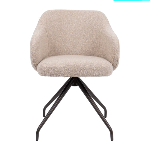 HelloChair eetkamerstoel HC05 Shulby - spinpoot anodic brown - cloud beige - vtwonen shop