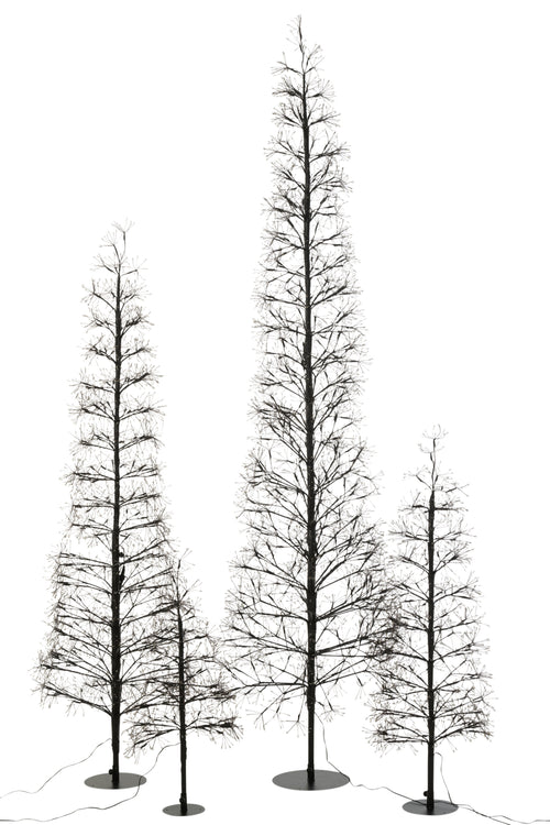 J-Line decoratie Boom - warm witte - ijzer - zwart - extra large - LED lichtjes - vtwonen shop