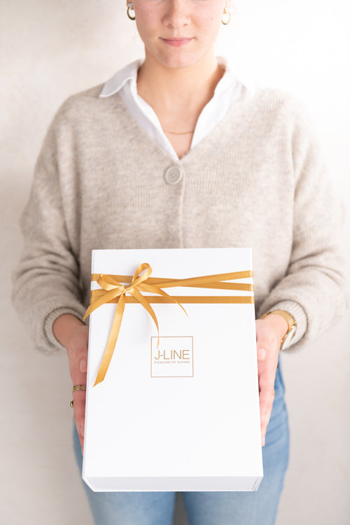 J-Line geschenkdoos - papier - wit - small