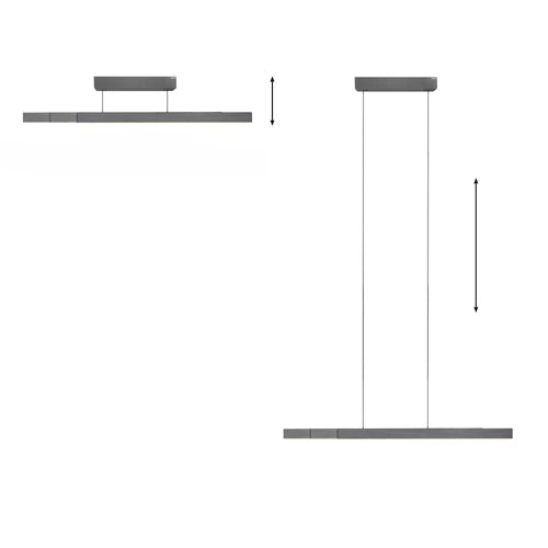 Neuhaus PURE hanglamp e-Lift - 3 lichts - 200  x 240   cm - antraciet - vtwonen shop