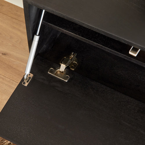 StarFurn Zwevend Tv-meubel Vision - Zwart Hout - 160x35x30cm