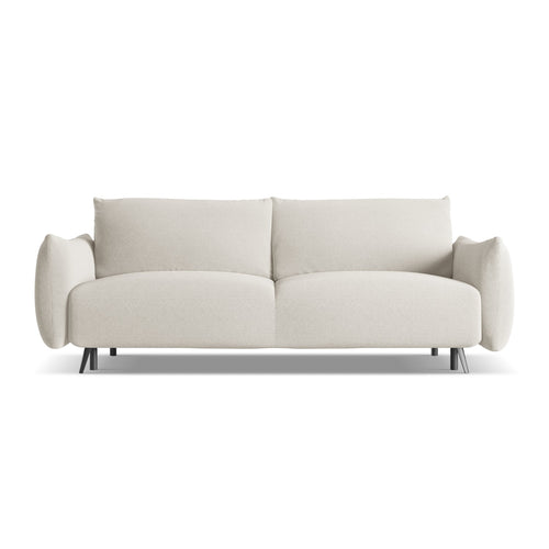 LaMiaSofa 3-zits slaapbank Genova - chenille stof - zilver - 230x105x86