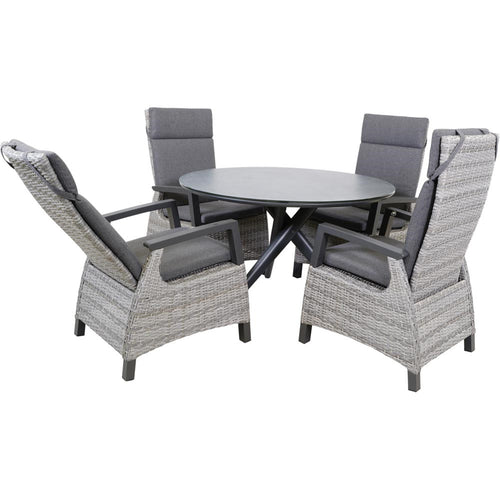 Lesli Living tuintafel Mojito - antraciet - Ø120x74cm