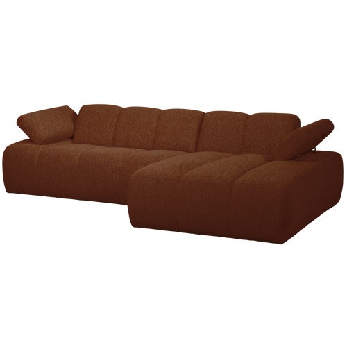 WOOOD chaise longue bank rechts Mojo - Bouclé - Roest Bruin Melange - vtwonen shop