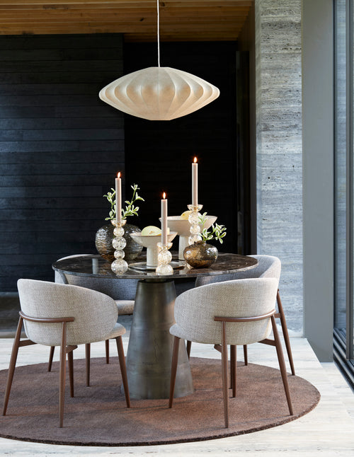 Light & Living eetkamerstoel ALUKO - 56x57x74cm - bruin - Set van 2