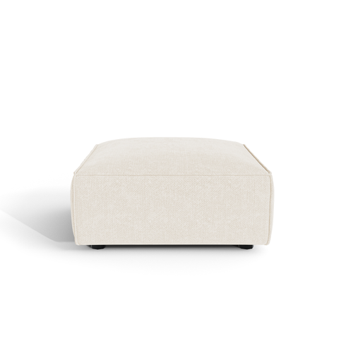 Sia Home - Modulaire poef CUBI - Chenille fluweel - Crème - 90cm