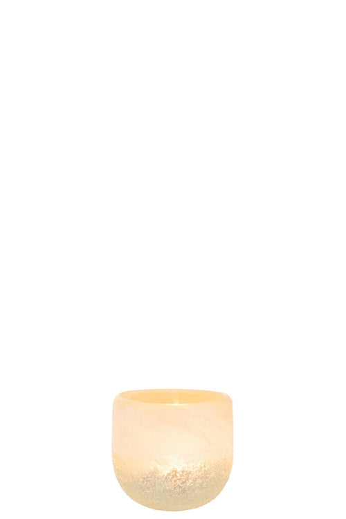 J-Line kaarshouder - glas - beige - small
