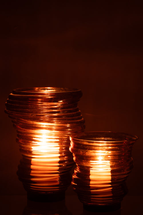 J-Line vaas Tornado - glas - bruin - large - 27.5 cm hoog - vtwonen shop