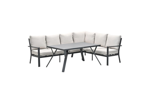 Sergio lounge-diningset - 3-delig - rechts -carbon black-desert sand - vtwonen shop