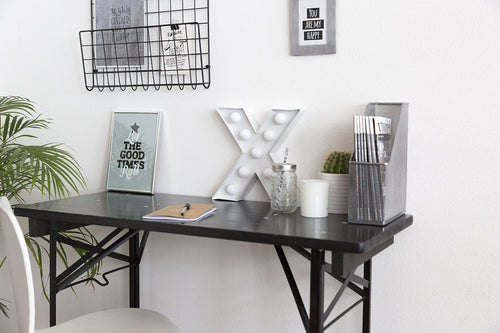 MaximaVida inklapbare bierset Berlijn 120 cm zwart - FSC hout