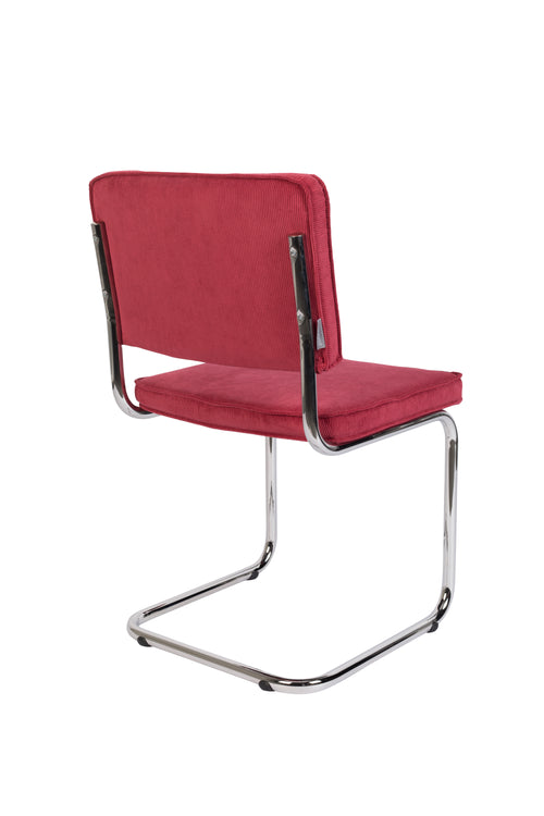 Zuiver Ridge Rib Eetkamerstoelen Rood - Set van 2 - vtwonen shop