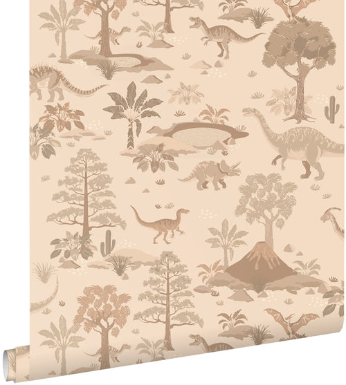 ESTAhome behang dinosaurussen beige - 50 x 900 cm - 131659 - vtwonen shop