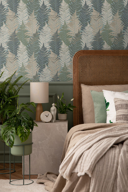 Borastapeter behang bladeren groen - 53 cm x 10.05 m - 661032 - vtwonen shop