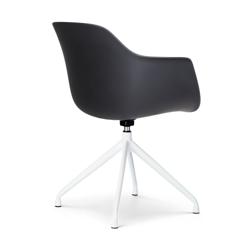 Nolon Nola-Liz Eetkamerstoel Zwart - Terracotta - Draaibaar - Wit - vtwonen shop