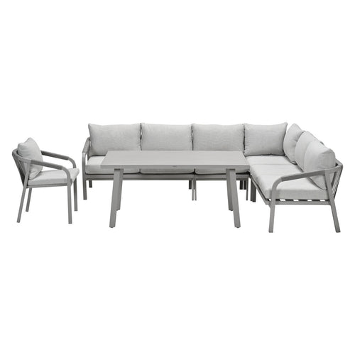 Garden Impressions lounge dining set Tarera taupe - 6-delig - incl stoel
