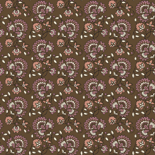 ESTAhome behang vintage bloemen bruin - 50 x 900 cm - 131821