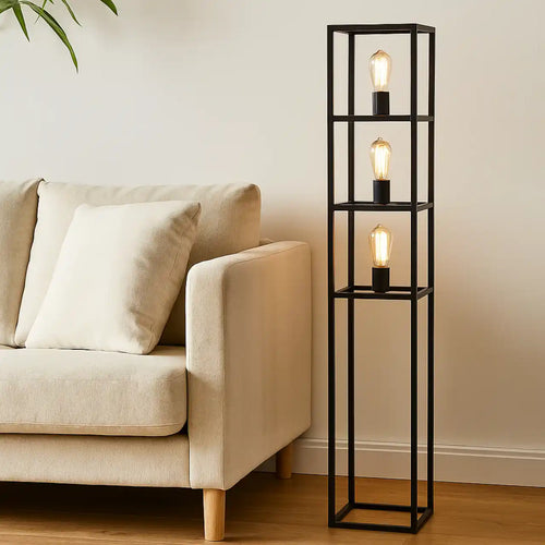 Freelight vloerlamp Novanta - 3 lichts - 26  x 150   cm - zwart - vtwonen shop