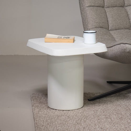 Giga Meubel Bijzettafel Carly - Beige - Beton/MDF - 53x45cm - vtwonen shop