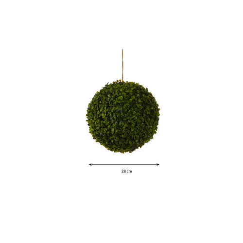 Mica Decorations Buxus Bol Kunstplant voor Buiten Hangend - Ø28 cm - Groen