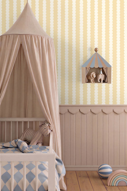 ESTAhome behang grafische print pastel geel - 0.53 x 10.05 m - 131746