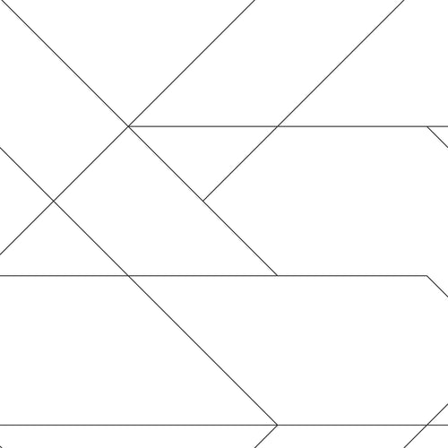 ESTAhome behang grafische lijnen zwart wit - 53 cm x 10.05 m - 139235