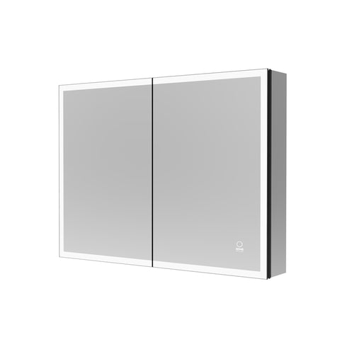 HOME DELUXE LED spiegelkast EVE zwart 80 x 60 cm