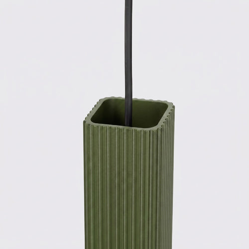 Sollux Lighting Hanglamp RAYO 3P olijfgroen - 20x20x108cm